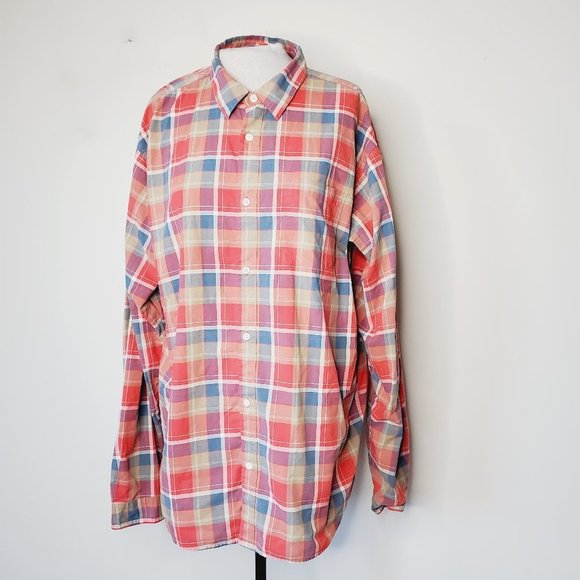 PATAGONIA Red/Blue Organic Cotton Plaid Shirt - Picture 2 of 8